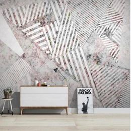 Wallpapers Molofi Custom 3D Modern Abstract Geometric Lines Background Wallpaper Mural