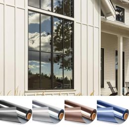 Window Stickers One Way Mirror Film Daytime Privacy Sun Blocking Reflective Self Adhesive Anti UV Heat Control Tint For Home