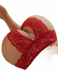 floral Lace Mesh Panties - Sexy and Seductive Women's Underwear with Hollow Out Open Crotch 04ss#