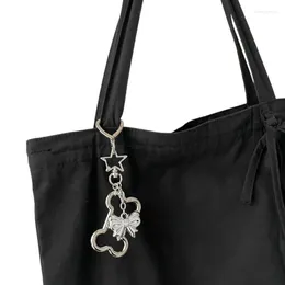 Keychains 652F Metal Bowknot Bone Keychain Pendant Lovely Hanging Decoration Bag Phone Women Backpack Handbag Charm Gift