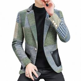 high Quality Blazer Men's Korean Versi of The Fi Trend Party Shop Anywhere Student Youth Club Fit Blazer Suit c3F7#