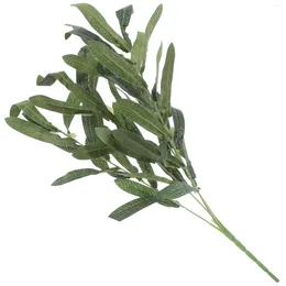 Decorative Flowers Artificial Olive Branch Simulated Leaf Ornament Decor Plant Pography Props Plastic Simulation Office