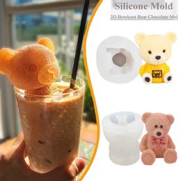 Baking Moulds 3D Toy Bowknot Bear Silicone Mold Fondant Cake Border Chocolate Mould Decorating Tools Kitchen Accessies