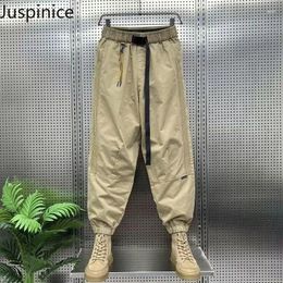 Men's Pants Spring Summer Elastic Waist Khaki Overalls Loose Casual Sports High Street Harem Men Trousers Male Sportswear