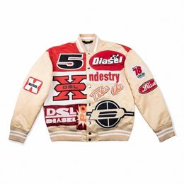 hip Hop Fi Baseball Jacket for Men Heavy Industry Embroidery Winter Thick Warm Parka Varsity Jackets Coats Unisex Clothes 93ZN#