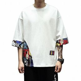 half Sleeve Linen Cott T Shirt For Men Clothing Harajuku Tee Shirt Summer Streetwear Hip Hop 5XL 2024 Summer New Arrivals D0ll#