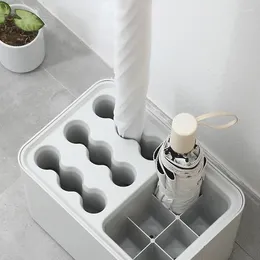 Hooks Umbrella Rack Household Plastic Storage Drainage Multifunctional Home Organisation And Shelf Entrance