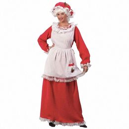 red Chritmas Funny Cosplay Dr for Girl Women Adults Holiday Xmas Santas Cos Party Wear Christmas Maid Cosplay Clothing f02S#