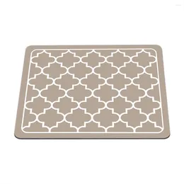 Table Mats Coffee Mat Absorbent Dish Drying For Kitchen Counter-Coffee Bar Accessories Fit Under Maker Brown 50X30cm