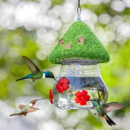 Other Bird Supplies Feeder Garden Feeders For Outdoors Hanging 3 Petals Decorated With Water Spout