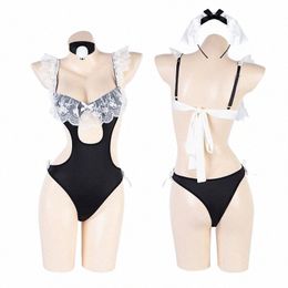 women Maid Bodysuit Uniform Role Play Cute Women Sexy Lingerie Cosplay Costumes Maid Servant Anime Stage Lolita Clothing x1FH#