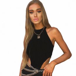 sexy High Street Bodyc Ne Bodysuits Summer Colourful Sleevelss Backl Ftn Outfit Club Party Jumpsuit Combinais Femme 20BA#