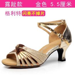 Sandals Gold high heels wedding shoes ankles shoulder straps party open shoelaces womens pumps H240328AEAY