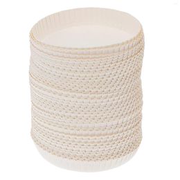 Disposable Cups Straws 100 Pcs Coffee With Lids Paper Cover Caps Straw Made White Travel