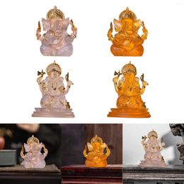 Decorative Figurines God Ganesh Resin Figurine Elephant Buddha Desktop Farmhouse Ganesha Statue