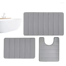 Bath Mats Bathroom Rug Set Of 3 Anti-slip Doormat Kit Home Decoration Mat For Hair Salons Bathrooms Homes