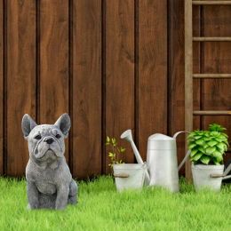 Sculptures Dog Statue Outdoor Garden Resin Decor Dachshund French Bulldog Sculpture for Home Decoration Yard Ornament Puppy Figurines