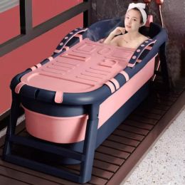 Bathtubs Enlarged and Heightened Bathtub Adult Foldable Bathtubs Full Body Adult Portable Bathtub Bathroom Home Children's Bath Tub