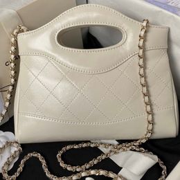 10A Designer 2024 Mirror Handbag Long Horizontal Handheld Crossbody Mini Shoulder Bag Womens Classic 20.5cm Shiny Cowhide Material - With Box 184 240518