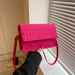 Evening Bags 2024 Crossbody For Women Fashion Felt Stone Pattern Single Shoulder Purses And Handbags