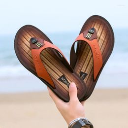 Slippers Trendy Men Outdoor Walking Flip Flops Flats Youth Fashion Sandals Water Non-slip Leisure Flop Swimming