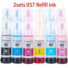 Ink Refill Kits 2Set 057 E057 T057 T09D C13T09D100 C13T09D200 C13T09D300 Premium For L8050 L18050 Printer