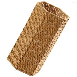 Umbrellas Imitation Rattan Umbrella Stand Bucket Home Storage Basket Holder Yoga Mats Indoor RV For Entryway Artificial