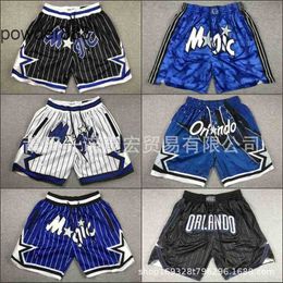 Homme sport loisirs basketball football badminton rugby Magic Team Full Embroidered Zippered Pocket Pants Basketball Shorts