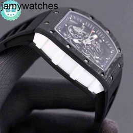 Cool Richarsmill Watch Rakish Mechanical Wrist Tv Factory Rms055 Multi-function Leisure Carbon Fiber Case Tape Men's Swiss Movem Og 2024 Luxury Style