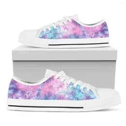 Casual Shoes BKQU Pink Tie-dye Sneakers Fashion Women Canvas Breathable Flats High Top 2024 Spring Vulcanised