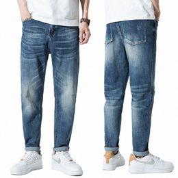 kstun Loose Fit Jeans Men Dark Blue 2023 Summer Harem Pants Baggy Pants Stretch Denim Trousers For Man Streetwear Korean Style 63zD#