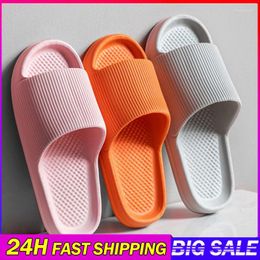 Slippers Thick Bottom Bathroom Home Women Men Fashion Soft Sole Eva Indoor Sandals Summer Beach Shoes Non Slip Flip Flops