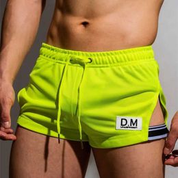 Men's Shorts Mens family sports sexy underwear with pocket swimming shorts mens beach swimming pants boxing underwear swimming suit Demiit DM swimsuit J240328