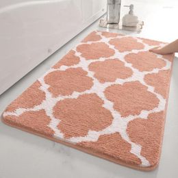 Bath Mats Bathroom Mat Super Soft Absorbent Microfiber Rug Non-slip Tape Water Shower Floor Carpet Toilet Luxury