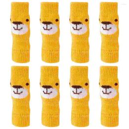 Dog Apparel Knitted Leg Warmer Boots Breathable Socks Reinforcement Hock Protector Small Medium Dogs Cats Yellow