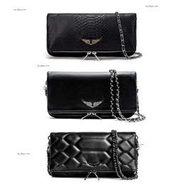 Zadig Voltaire Bag Rock Swing Your Wings Bag Tote Handbag Shoulder Genuine Leather ZV Bag Wing Chain Luxury Fashion Clutch Flap Cross Body Bags Zadig 506