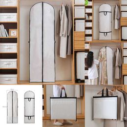 2024 Top Clothes Hanging Garment Dress Clothes Suit Coat Dust Cover Home Storage Bag Pouch Case Organizer Wardrobe Hanging Clothing