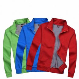 Camisola masculina e feminina Cmere Zipper Stand Collar Cor sólida Jaqueta de pelúcia solta Classmate Party Jacket t45Z #