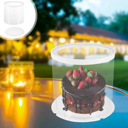 Take Out Containers Transparent Cake Box Baking Packing Case Clear Plastic Disposable Paper Cup