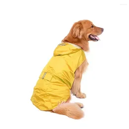 Dog Apparel Rainwear Poncho With Stripe Pet Outdoor Dogs Raincoat Rain Jacket Accessories Hoodie Waterproof Reflective Clothes