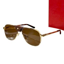 occhiali da sole di lusso CARTER LUNETTES firmati uomo donna 0165 famoso marchio montatura in metallo stile pilota occhiali popolari occhiali da sole di qualità originale con custodia rossa