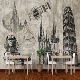 Wallpapers Milofi Custom Do Not 3D Places Of Interest Retro Large TV Background Wallpaper Mural