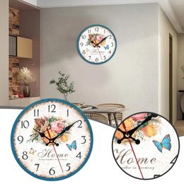 Wall Clocks European Retro Vintage Clock 12 Inch Silent Non Ticking Battery Operated Home Decor For Living Room Bedroom Kitchen