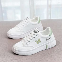 Casual Shoes 2024 Spring Woman White Fashion PU Leather Ladies Breathable Flats Vulcanized Running Sneakers