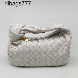 Jodie Luxury Bag Bottegvenetas Baodiejia Womens White Monk Woven Knot Leather Tote Handbags