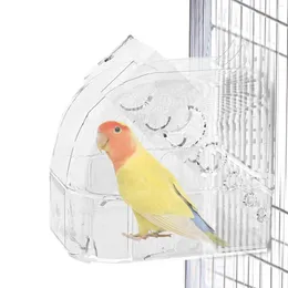 Other Bird Supplies Bath Cage Caged Parrot Bathing Tub No Leaks Portable Birdcage Hanging For African Grey Parakeets Lovebirds Budgie