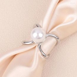 Brooches 1PC Fashion Scarves Buckle Women High-Grade Scarfs Buckles Stainless Steel Ring Scarf Clip Metal Brooch