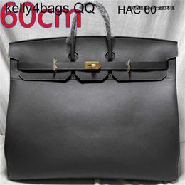 Men Togo Leather Hac 60cm Handbag Handmade Bags Large Capcity for Tourism Business H Family Top Luxury Extra Business Totes Messenger Handbags French Paris Br05A6