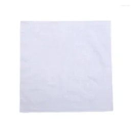 Bow Ties 28x28cm Men Women Cotton Handkerchiefs Solid White Hankies Pocket Square Towel