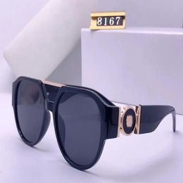 Glasses Sunglasses Black Gold Grey Lens Geometric Oversized Men Women Sunglasses with tags Oversize Oval Womens Luxury fashion Eye2554